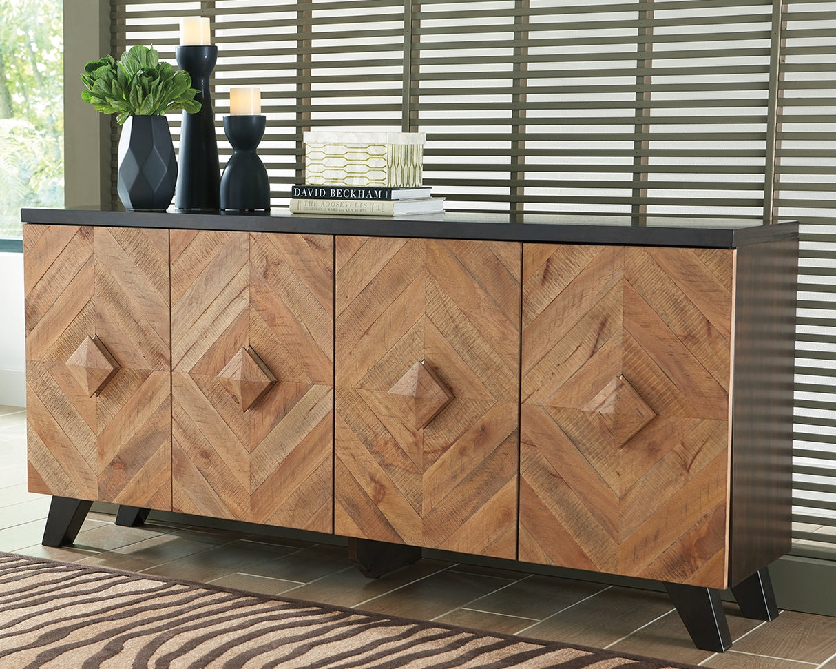 Robin Two-Tone Brown Ridge Accent Cabinet