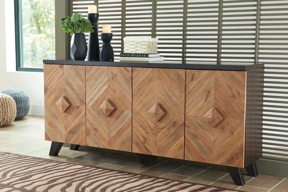 Robin Two-Tone Brown Ridge Accent Cabinet