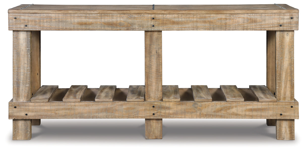 Susandeer Brown Sofa/Console Table