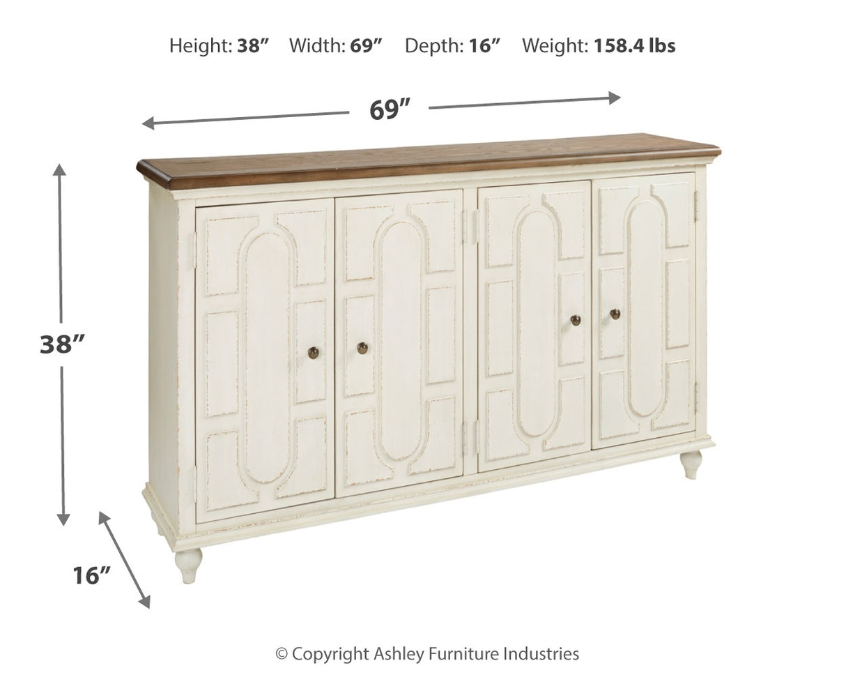 Roranville Antique White Accent Cabinet