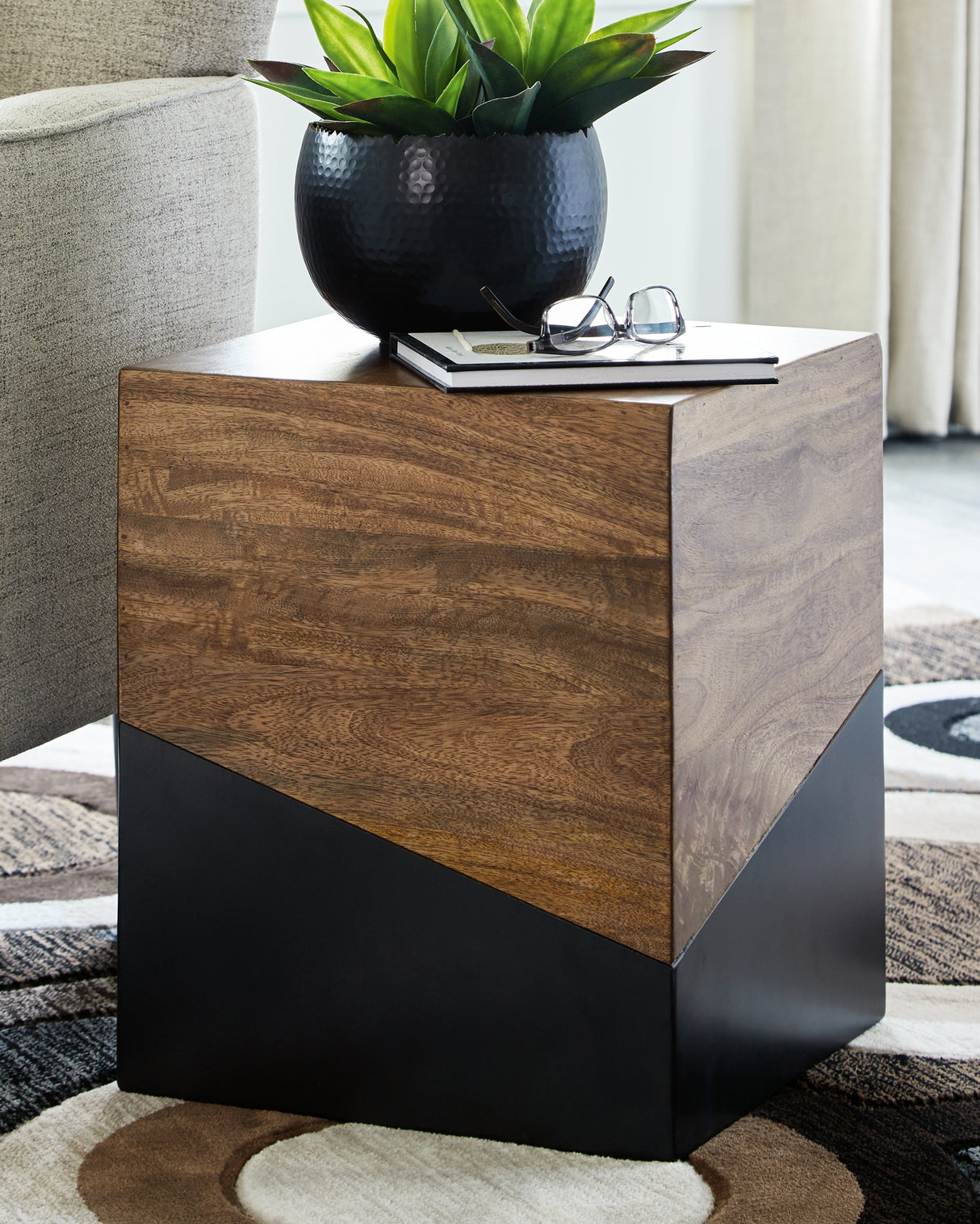 Trailbend Brown/Gunmetal Accent Table