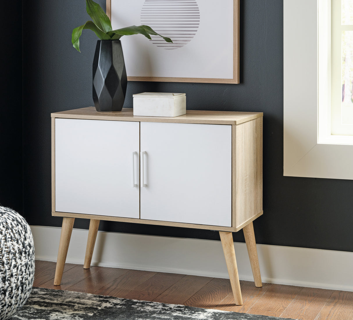 Orinfield Natural/White Accent Cabinet