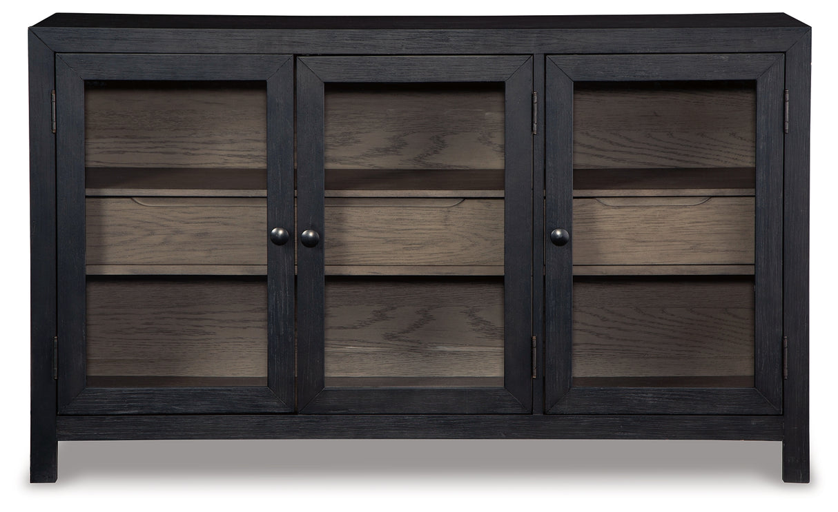 Lenston Black/Gray Accent Cabinet