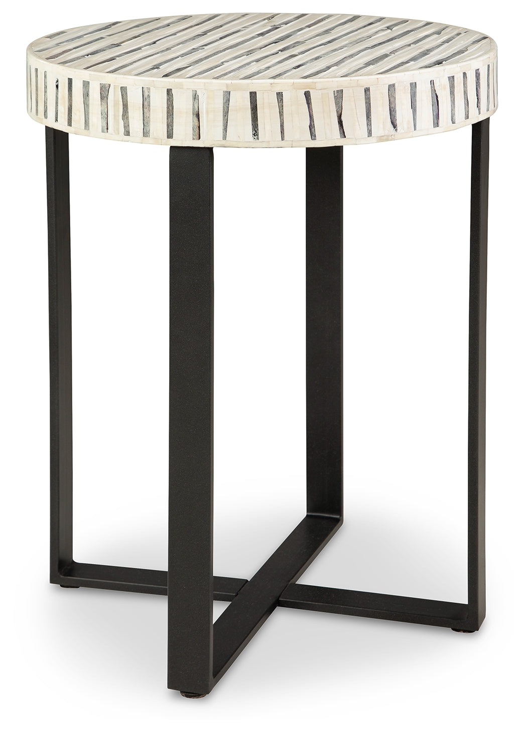 Crewridge Black/Cream Accent Table