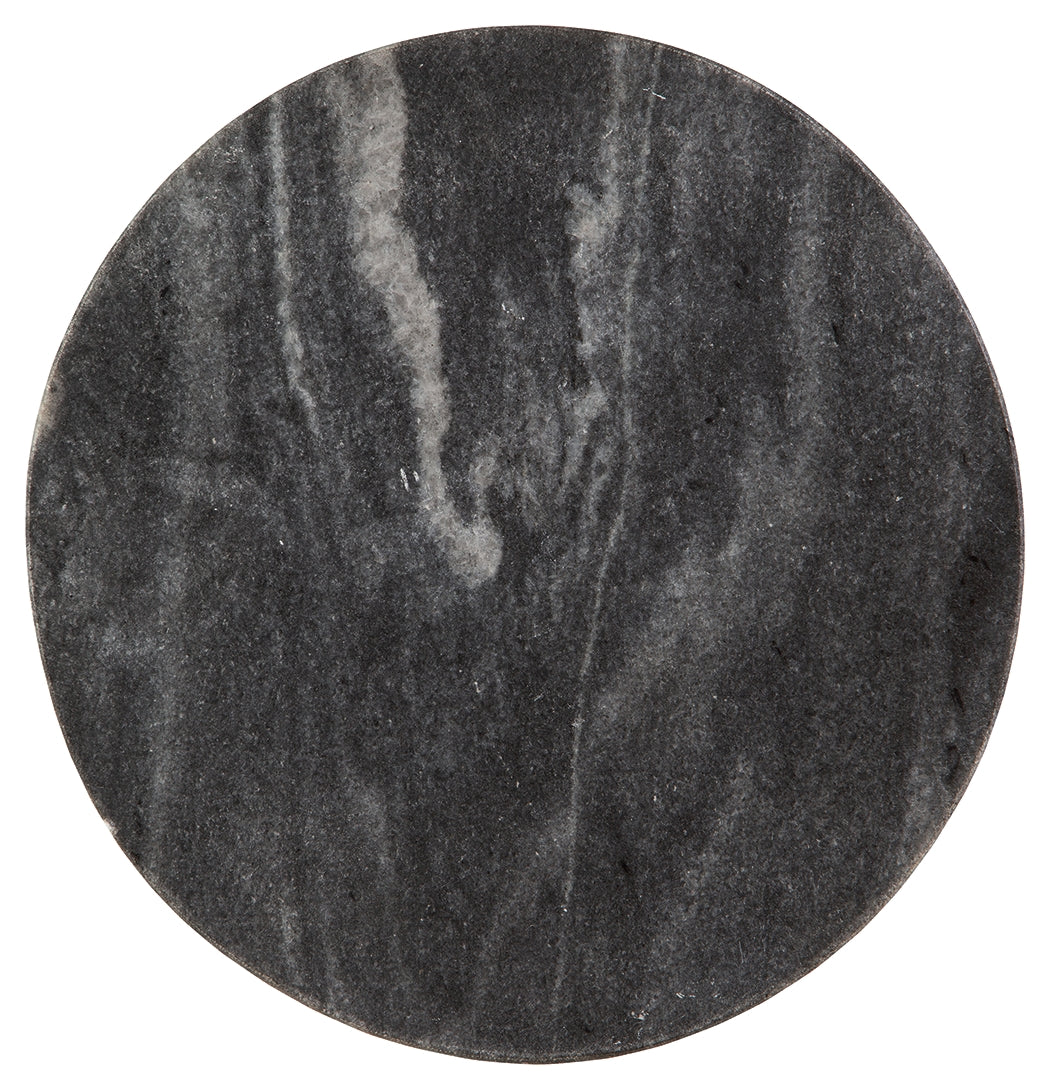 Caramont Black/White/Gold Finish Accent Table