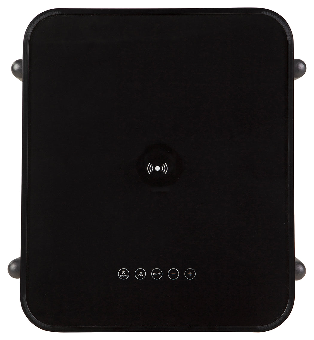 Jorvalee Gray/Black Accent Table