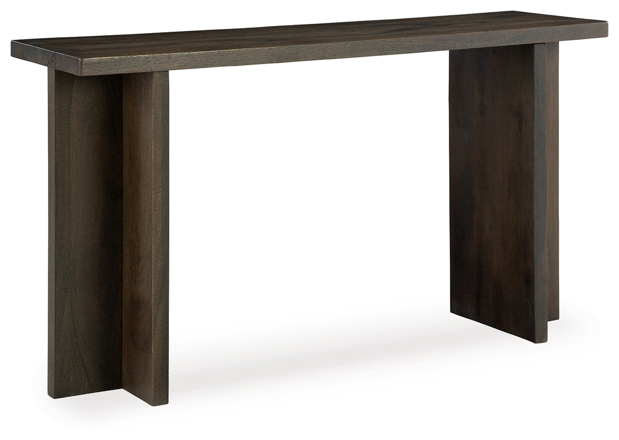 Oansmund Grayish Brown Console Sofa Table