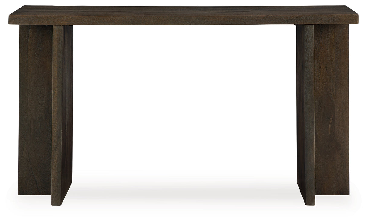 Oansmund Grayish Brown Console Sofa Table