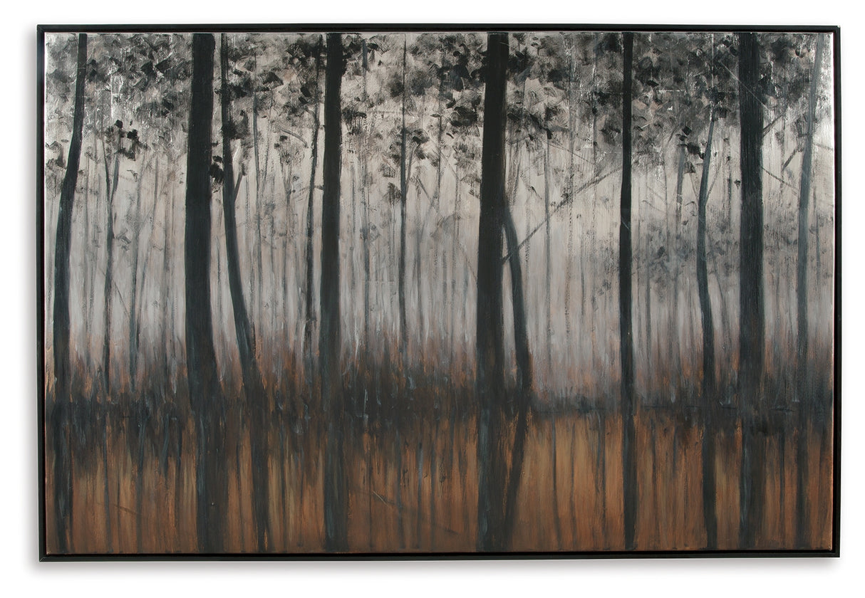 Philyra Black/Orange/Silver Wall Art