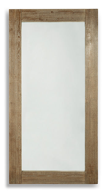 Waltleigh Distressed Brown Floor Mirror