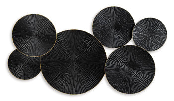 Rhetlen Black/Gold Finish Wall Decor