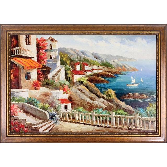 House On The Cliff Oil Painting On Canvas