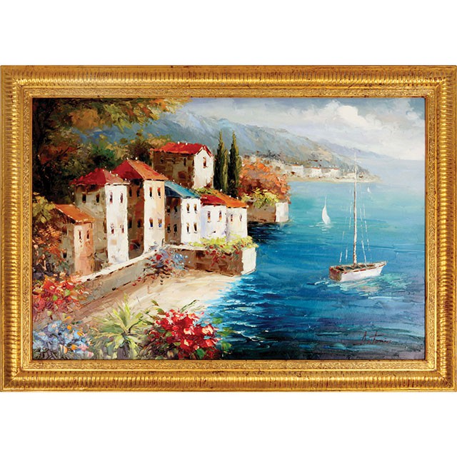 Boat By The Beach Oil Painting On Canvas