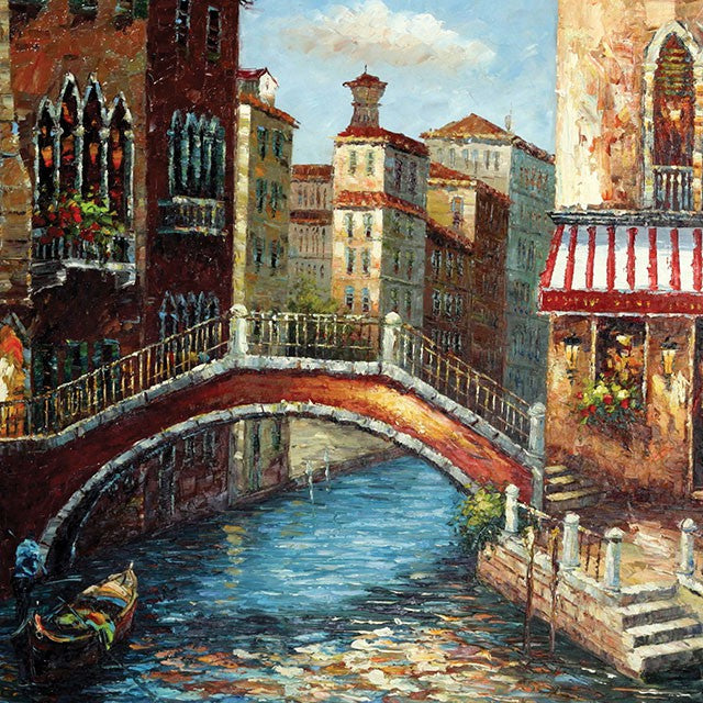 Bridge Across Oil Painting On Canvas