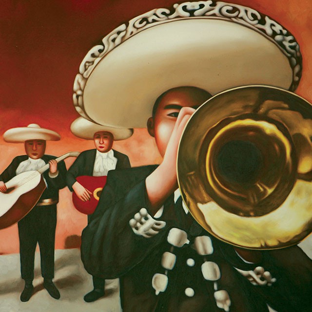 Mariachi Printed Canvas Painting