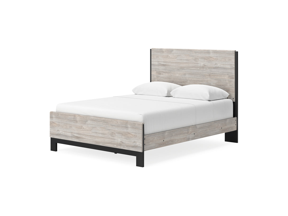 Vessalli Gray Queen Panel Bed