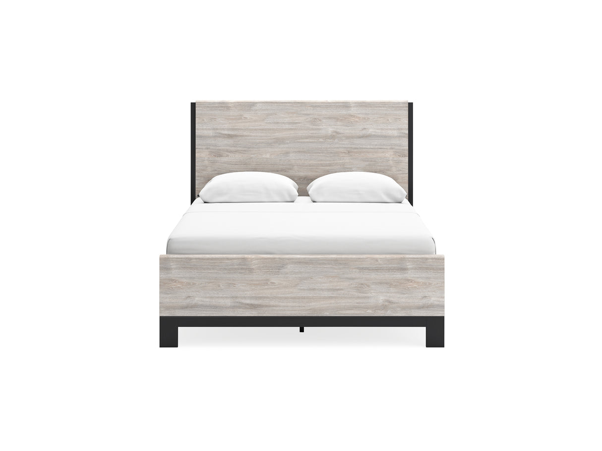 Vessalli Gray Queen Panel Bed, Dresser And Mirror