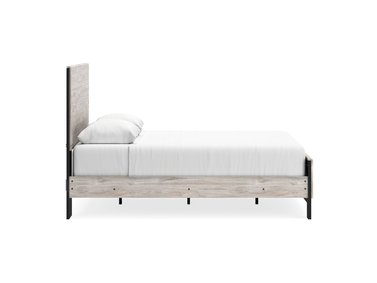 Vessalli Gray Queen Panel Bed, Dresser, Mirror And Nightstand