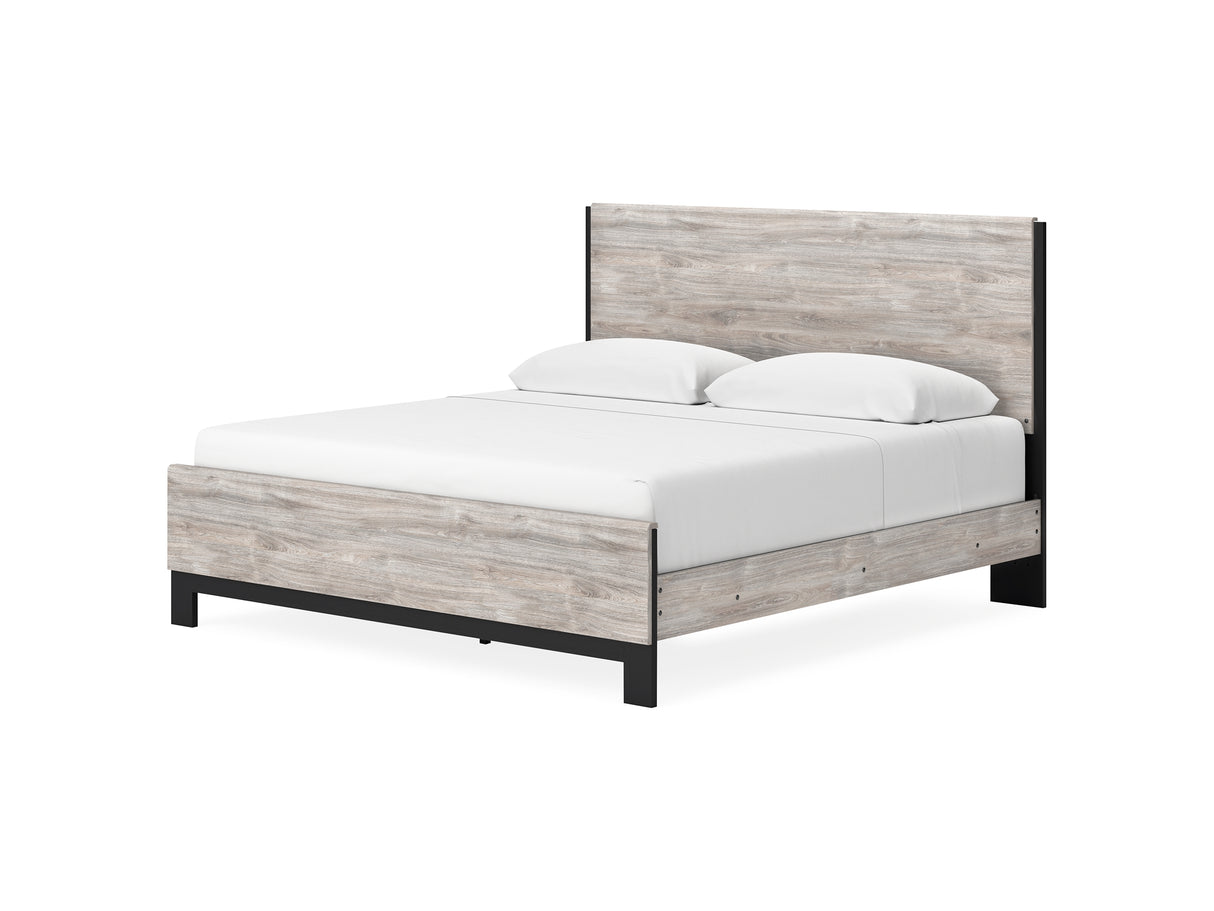 Vessalli Gray King Panel Bed
