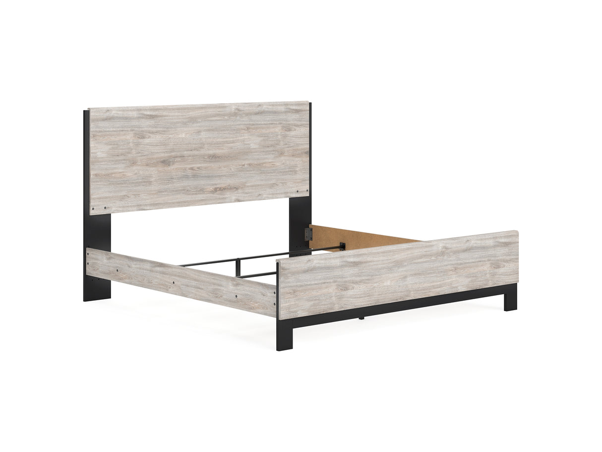 Vessalli Gray King Panel Bed