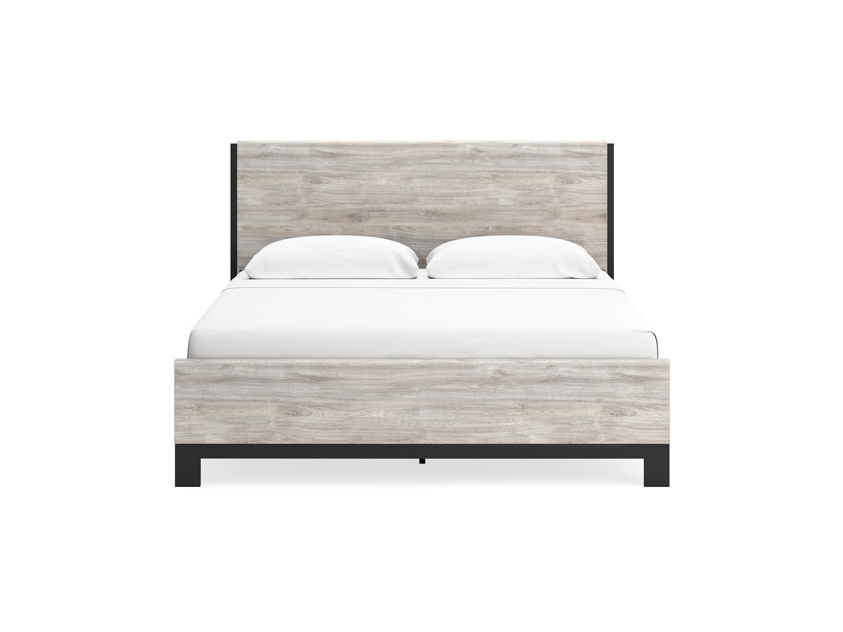 Vessalli Gray King Panel Bed