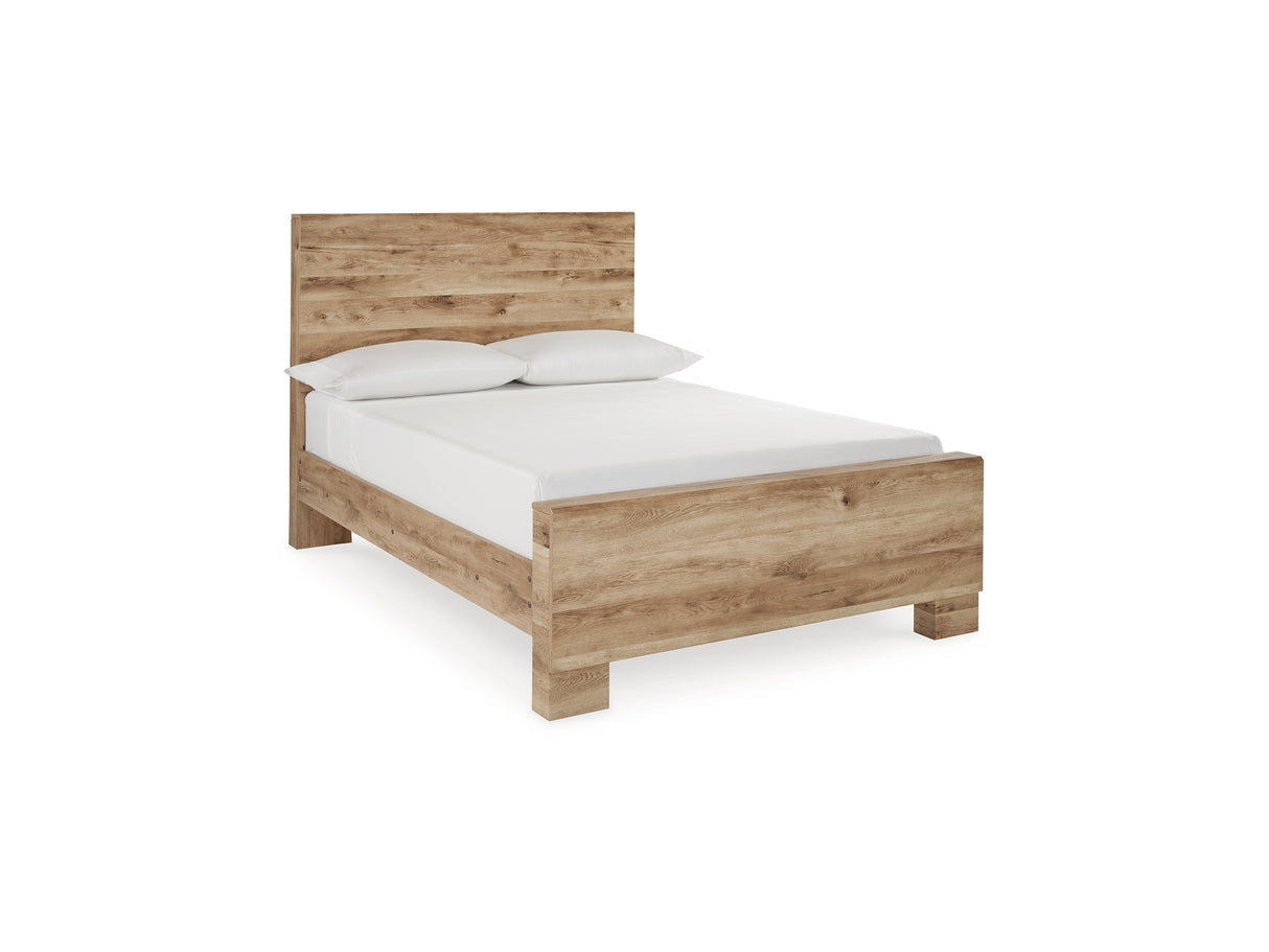 Hyanna Tan Brown Full Panel Bed