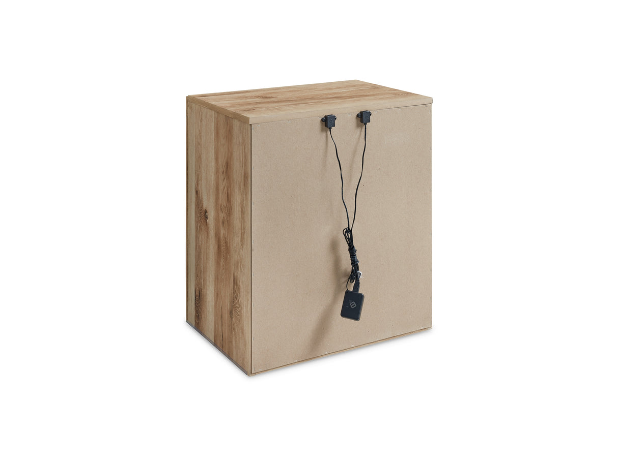 Hyanna Tan Brown Full Panel Bed, Dresser, Mirror And Nightstand