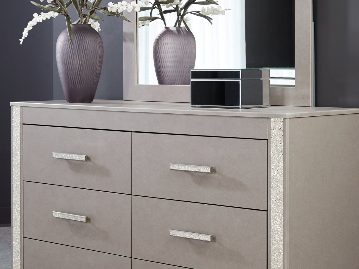 Surancha Queen Panel Bed, Dresser, Mirror, Chest And 2 Nightstands