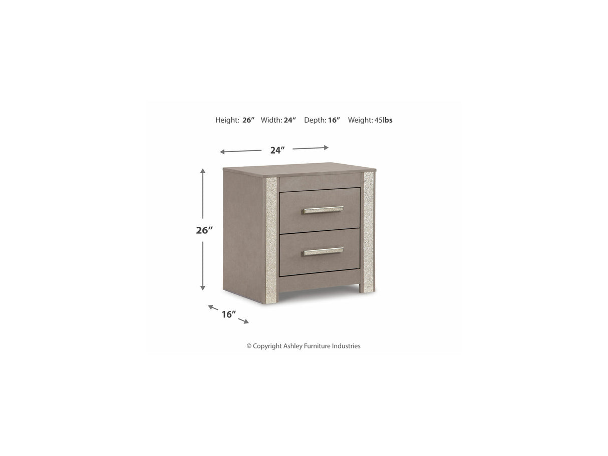 Surancha Gray Queen Poster Bed, Dresser, Mirror And Nightstand