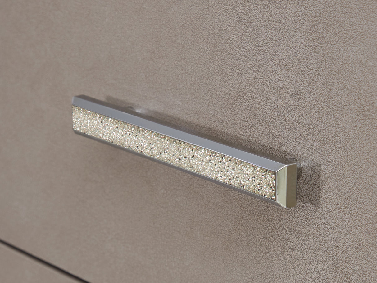 Surancha Gray Queen Panel Bed, Dresser, Mirror And Nightstand