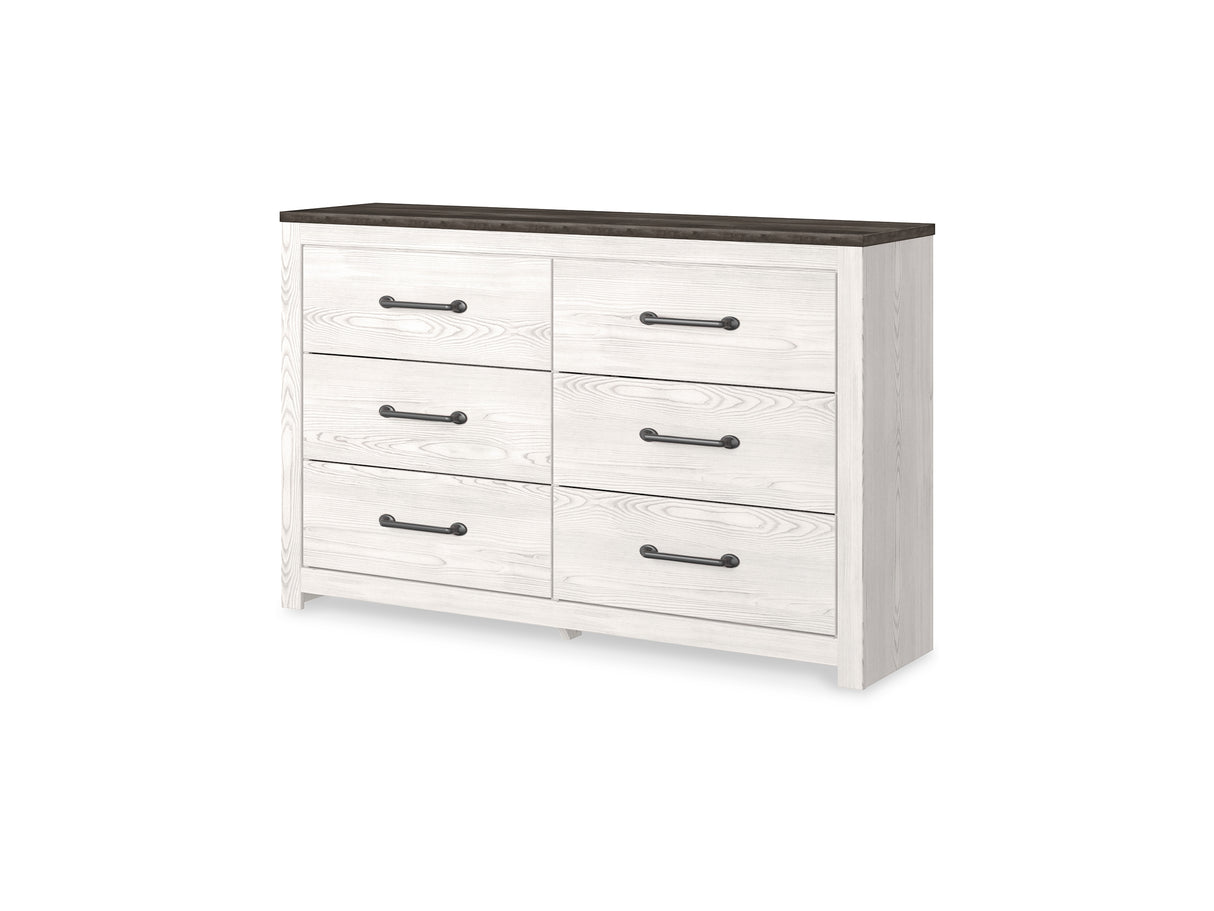 Gerridan White/Gray Queen Panel Bed, Dresser, Chest And Nightstand