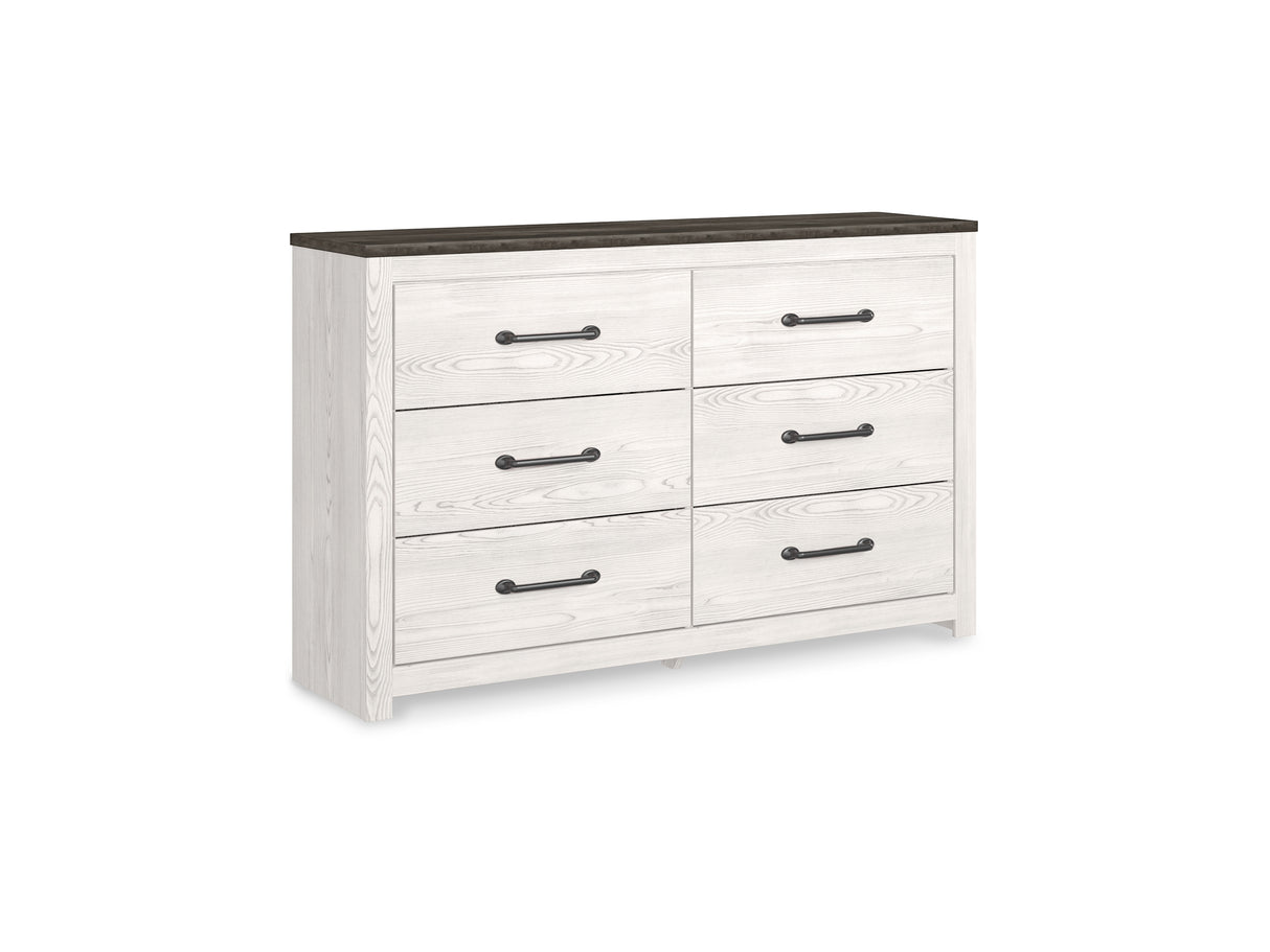 Gerridan White/Gray Queen Panel Bed, Dresser, Chest And Nightstand