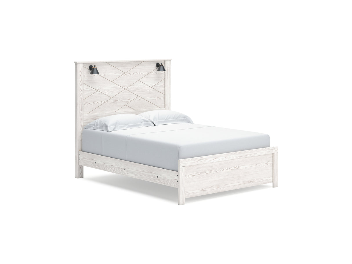 Gerridan White/Gray Queen Panel Bed, Dresser, Chest And Nightstand