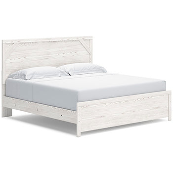 Gerridan White/Gray King Panel Bed