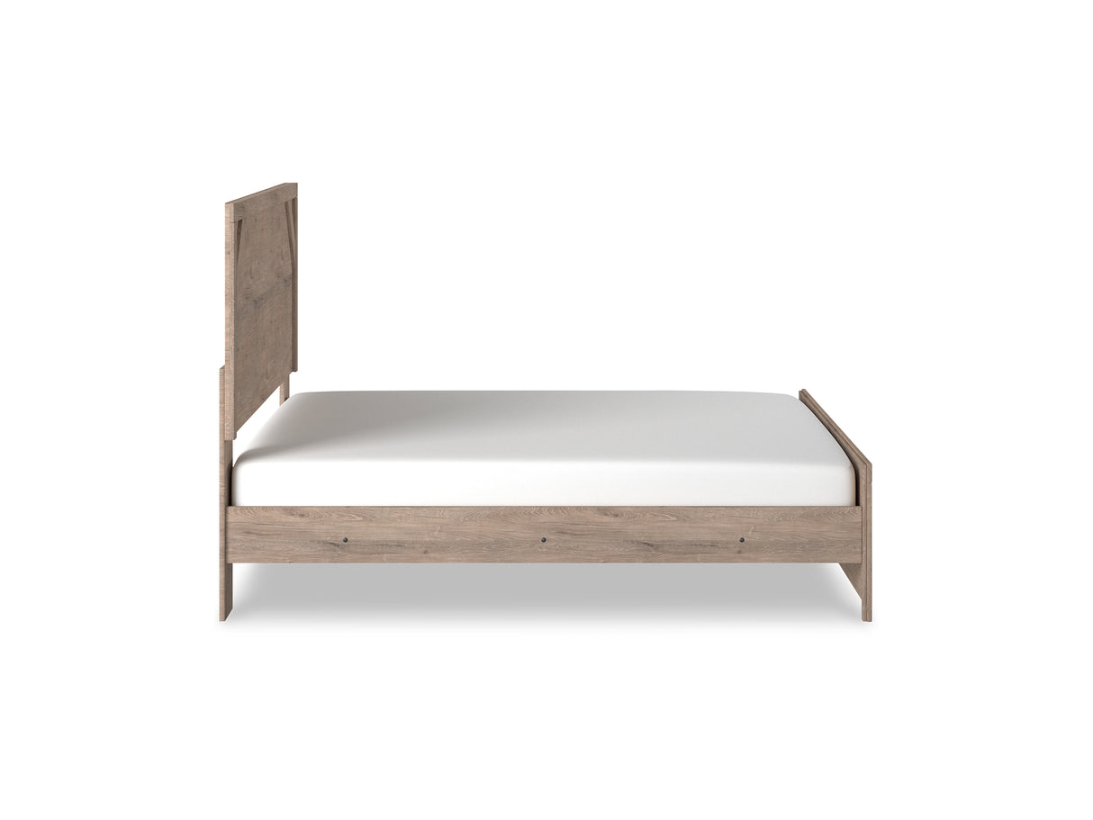 Senniberg Light Brown/White King Panel Bed