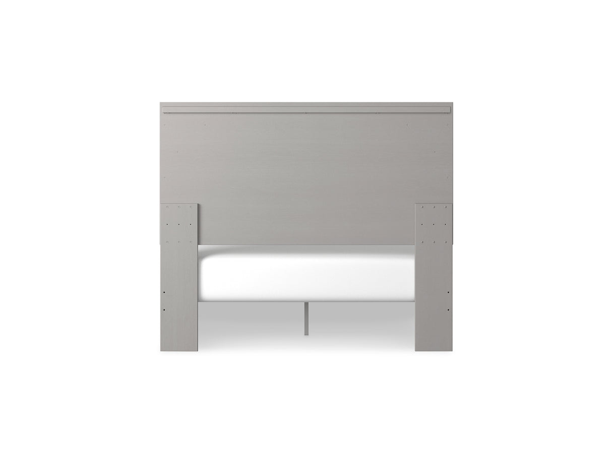Cottonburg Light Gray/White Queen Panel Bed And Chest