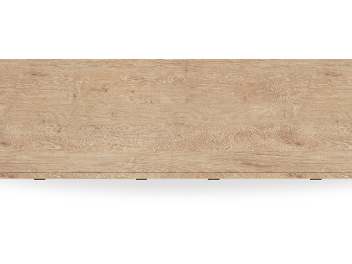 Cielden Two-Tone King Panel Bed, Dresser And Nightstand