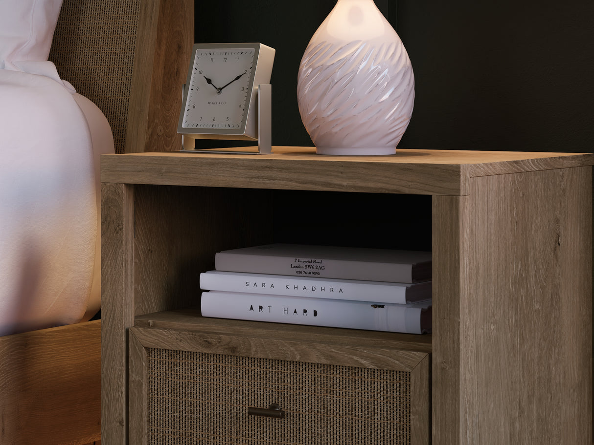 Cielden Two-Tone King Panel Bed, Dresser And Nightstand