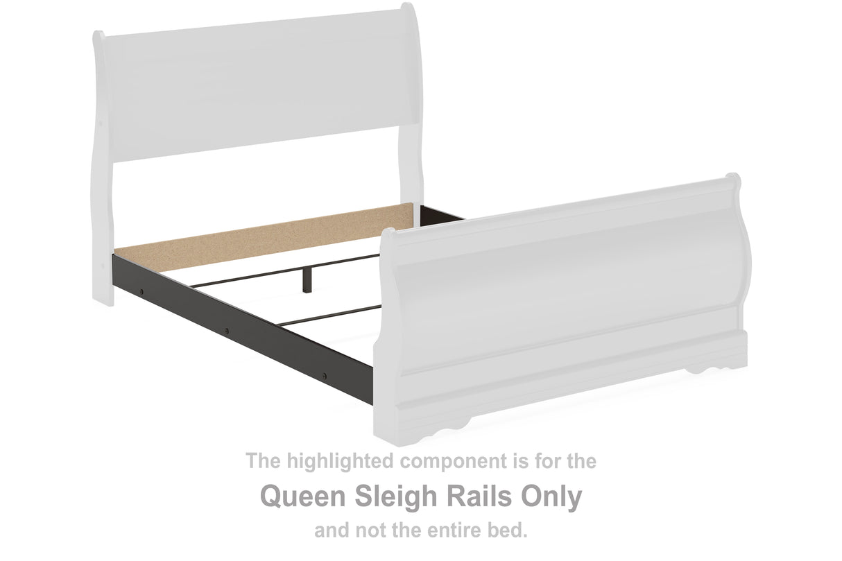 Huey Black Vineyard Queen Sleigh Rails