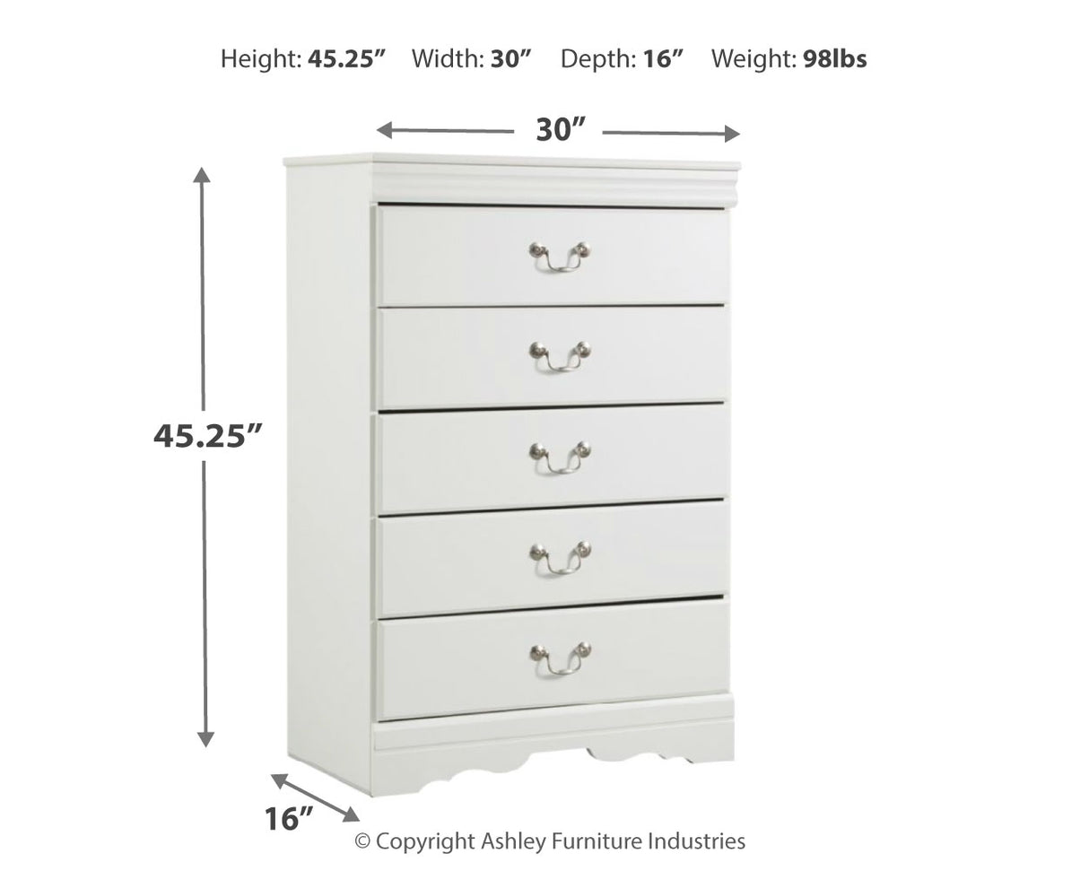 Anarasia White Chest Of Drawers
