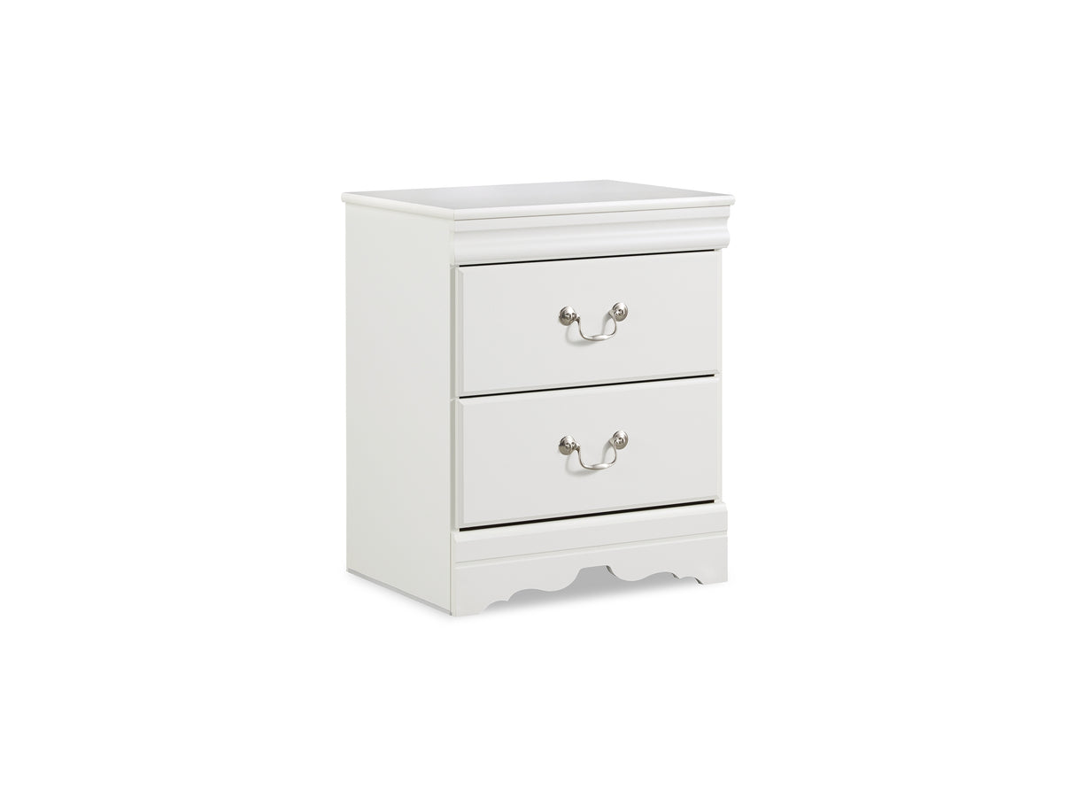 Anarasia White Queen Sleigh Bed And Nightstand