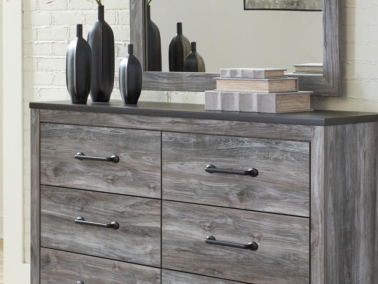 Bronyan Dark Gray Dresser And Mirror