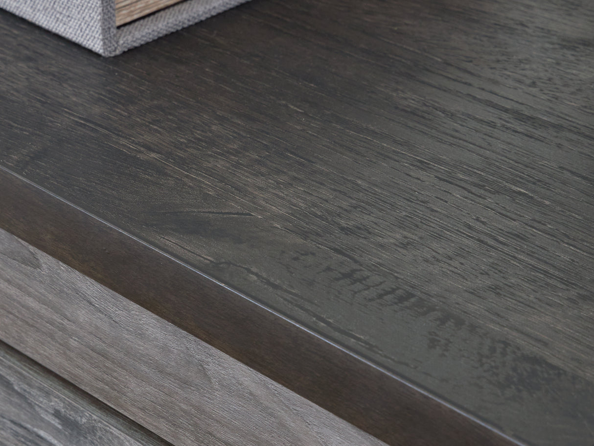 Bronyan Dark Gray Dresser And Mirror