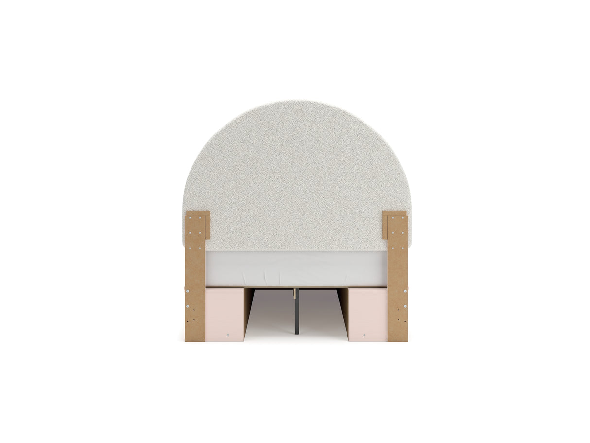 Wistenpine Blush Full Upholstered Panel Bed With Storage