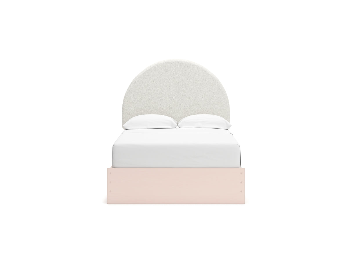 Wistenpine Blush Full Upholstered Panel Bed With Storage