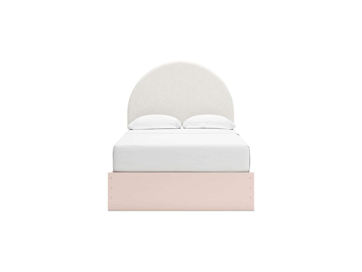 Wistenpine Blush Full Upholstered Panel Bed