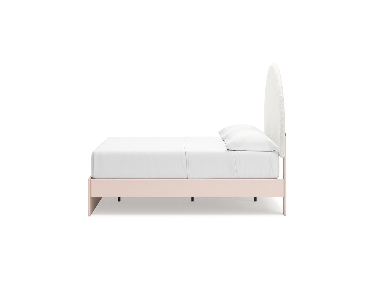 Wistenpine Blush Full Upholstered Panel Bed
