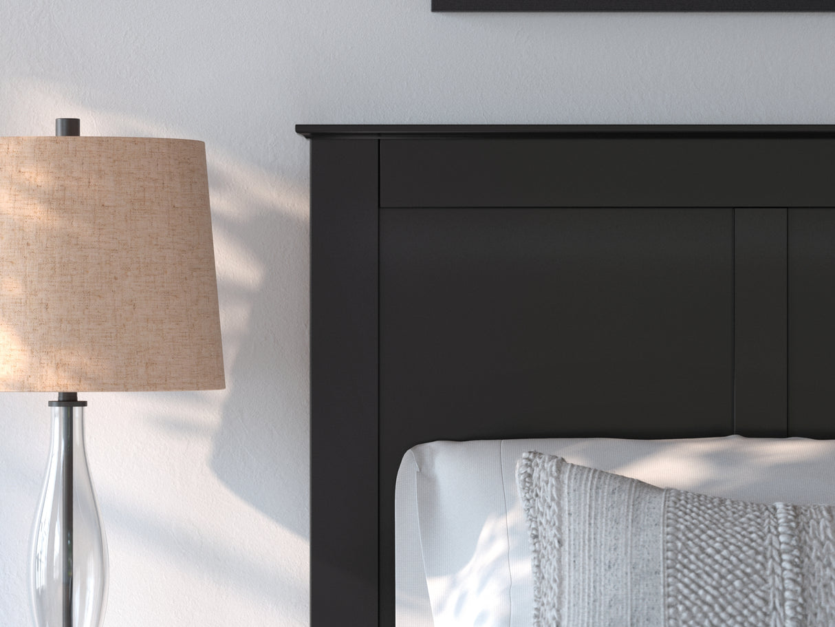 Maribel Black Twin Panel Bed