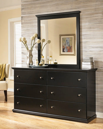 Maribel Black Bedroom Mirror