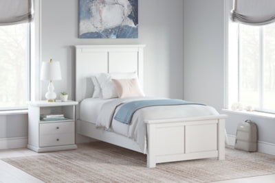 Bostwick Shoals White Twin Panel Bed